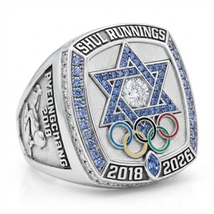 <b>925</b> <b>Silver</b> <b>Ring</b> Set With Lab Grown White & Blue Diamond - Product Image 3