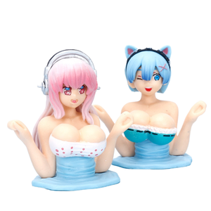 ฟิกเกอร์อนิเมะน่ารักแบบใหม่ ODM รีม ซุปเปอร์โซนิโก้ ตุ๊กตาสาวเซ็กซี่ ของตกแต่งรถยนต์ โมเดลการ์ตูน PVC ของตกแต่ง ฟิกเกอร์แอคชั่นแบบส่ายหน้าอก - Product Image 4