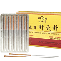 Aiguilles d'acupuncture à usage unique avec poignée en cuivre et feuille d'aluminium