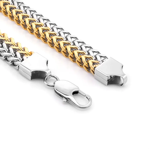 Collar grueso franco de doble capa exagerada de acero inoxidable personalizado de fábrica, joyería de <span class=keywords><strong>calle</strong></span> - Product Image 4
