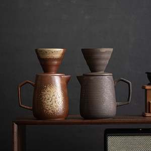 Juego de Cafetera de Goteo Portátil de Cerámica Ecológica Estilo Japandi de 640 ml, Herramientas de Barista Personalizadas - Product Image 5