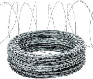 गर्म डुबकी गैल्वेनाइज्ड BTO-22 CBT-65 रेजर ब्लेड तार बाड़ लगाना ब्लेड कांटा रस्सी तार तार सुरक्षा बाड़ लगाना - Product Image 2