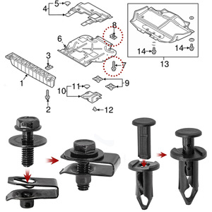 Boulons de protection de capot de voiture, clips de garde-boue en métal en forme de U pour réparation et remplacement DZ 01 - Product Image 2