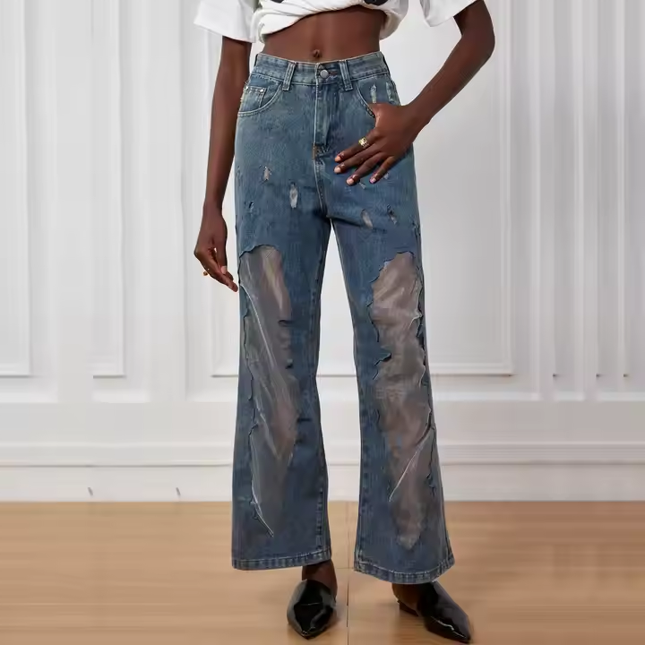 New Stylish Casual Washed Jeans Women