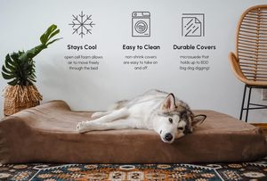Wholesale Sustainable Faux Removable Luxury Rectangle Print Waterproof <b>Dog</b> <b>Bed</b> with Cotton Fill Pet <b>Sofa</b> All Seasons - Product Image 5