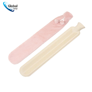 Bouteille d'eau chaude de <span class=keywords><strong>grande</strong></span> <span class=keywords><strong>taille</strong></span> avec ceinture longue-Sac en caoutchouc injectable avec couvercle moelleux détachable, chauffe-<span class=keywords><strong>taille</strong></span> de thérapie par la chaleur - Product Image 2