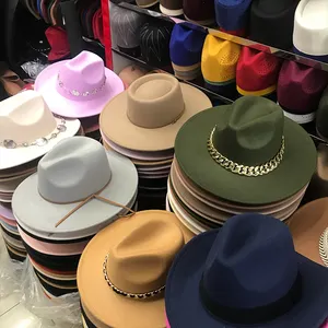 Custom Logo Acessórios bandas caixa Feltro Fedora Chapéus Mulheres Cheetah impressão 2 tom chapéu cor diferente brim fedora chapéus para homens