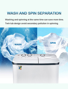 Machine à laver semi-automatique <span class=keywords><strong>de</strong></span> 7.5kg la plus vendue pour les espaces domestiques compacts - Product Image 4