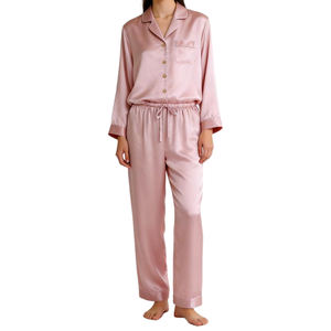 Ladies high-end Arundo donax plant fiber <b>silk</b> <b>pajamas</b> set Natural antibacterial Mulberry <b>silk</b> <b>pajamas</b> Chinese wholesale <b>pajamas</b> - Product Image 1