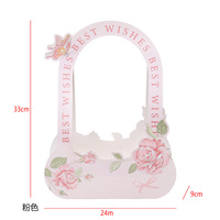 Sac d'emballage pour fleurs, boîte en papier avec papillon, sacs cadeaux en papier avec poignées, sac d'emballage artisanal en papier de luxe