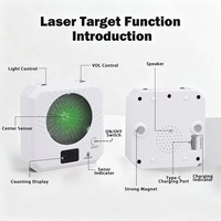 Cible laser pour entraînement à tir à sec, rechargeable, anneau de cible remplaçable, détection infrarouge, fixation magnétique, signal sonore de tir