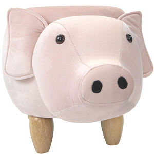 Reposapiés otomanos de <span class=keywords><strong>terciopelo</strong></span> <span class=keywords><strong>rosa</strong></span>, moda creativa, mesa de centro para el hogar, cambio de zapatos, Banco de zapatos de cerdo bonito, <span class=keywords><strong>PUF</strong></span>, silla para niños - Product Image 3