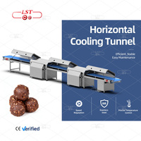 Túnel de Enfriamiento Horizontal Automático LST de 400/600/900/1200/1500 mm de Ancho con Máquina de Baño de Chocolate, Línea de Producción de Chocolate