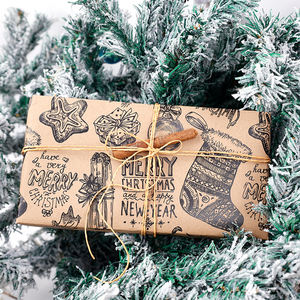 Wholesale Disposable 80g Double-Sided Art <b>Paper</b> <b>Christmas</b> Custom 43cm X 10m Roll <b>Wrapping</b> <b>Paper</b> for Gift - Product Image 5