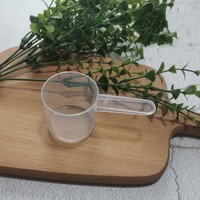 Cuillère à mesurer en plastique transparent pour granulés de poudre Pet Food Scoop 35g 70ml 70cc Manche court