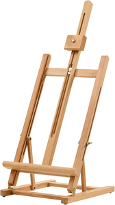 Chevalet de table en bois massif avec cadre en H, 38'' de haut, pour toile de peinture 25'', chevalet d'art de bureau - Product Image 2