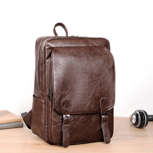 Men's <b>Backpack</b> Genuine Leather 20L Anti Theft Business Travel Laptop Bag - Product Image 4