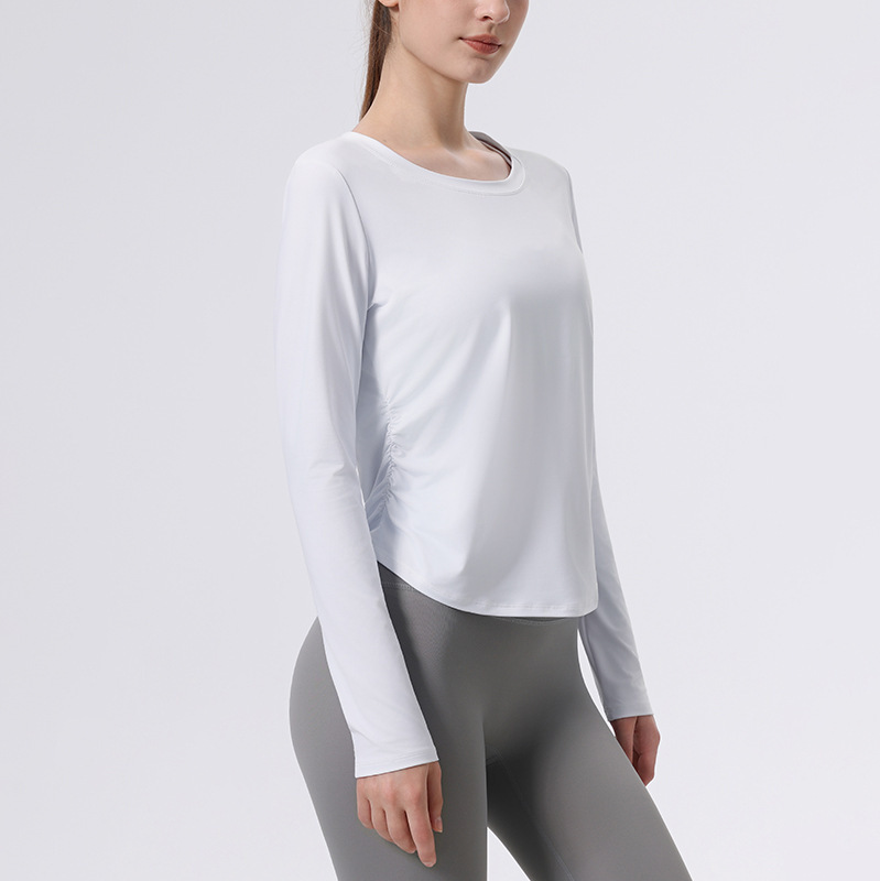 Nylon Slim Breathable Professional Sports Top Women's Running Fitness Training Pilates Long Sleeve Yoga Clothes Autumn Winter