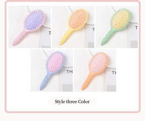 Escova de Cabelo Plástica Mini Baby <span class=keywords><strong>Round</strong></span> Detange Personalizada de Alta Qualidade para Massagem Profissional com Logo - Product Image 3