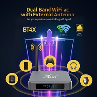 Super TV Box X96 X9 S922X 4K HD H.265 WiFi de Doble Banda con Antena, Pantalla 3D, POE IP TCP, 4GB RAM, 32GB ROM, Android 7.1.2