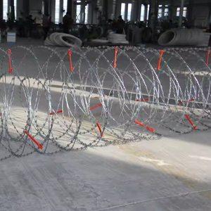 Bán hàng tốt nhất giá thấp concertina BTO-22 Dao cạo điện dây thép gai dẫn điện Lưỡi dây thép gai 500mm mỗi cuộn Chống leo lên hàng rào - Product Image 3