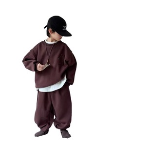 2025 primavera nuova felpa Casual a due pezzi con ricamo a lettere stile coreano abbigliamento alla moda per bambini - Product Image 5