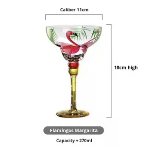 Copa de Margarita Creativa y Colorida, Copa de Vino con Pintura a Mano, Copa de Martini - Product Image 6