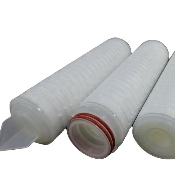 High quality 0.45 Micron 5'' 10'' 20'' 30'' Length Pleated PTFE PES Filter Cartridge