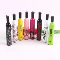 Botella de vino creativa de moda China, miniparaguas para exteriores, bonito y bonito, 8 huesos, tres pliegues, fácil de llevar