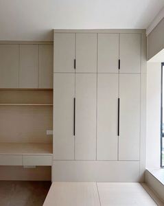 Juego de dormitorio de Gabinete integrado de estilo minimalista con armario, escritorio, cama Tatami, unidad cómoda todo en uno - Product Image 5