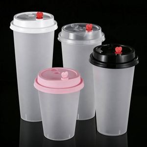 Custom Logo Single Wall 90mm <b>Plastic</b> PP Matte Frosted 16oz/24oz Drinking <b>Cups</b> for Milk Tea & Boba Fruit - Product Image 6