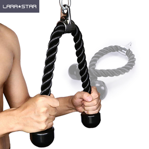 Cuerda Doble para Tríceps LS3044 para Gimnasio, Cable Negro para Ejercicios de Brazos y Músculos, con Agarre Sólido - Product Image 6