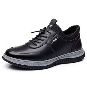 Men's Casual Sneakers for Spring Summer Breathable Leather Sports Lining Mesh <b>Insole</b> Closure Fashion Trend Walking Style shoes - Product Image 2