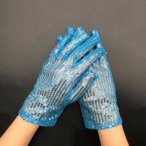 Guantes de baile de lentejuelas brillantes para niños y adultos, guantes de disfraz, guantes de lentejuelas brillantes plateados para vestir, fiesta, Halloween, Navidad - Product Image 4
