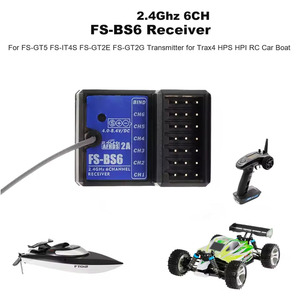 Receptor RC Flysky FS-BS6 2.4G 6CH con Giroscopio Incorporado y Función Anti-Fallos, Compatible con FS-GT5 para Autos y Barcos RC FPV - Product Image 1