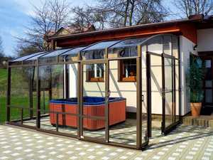 Terraza Telescópica de Aluminio y <span class=keywords><strong>Policarbonato</strong></span>, Cerramiento Retráctil <span class=keywords><strong>para</strong></span> Patio, <span class=keywords><strong>para</strong></span> Ocio al Aire Libre - Product Image 5