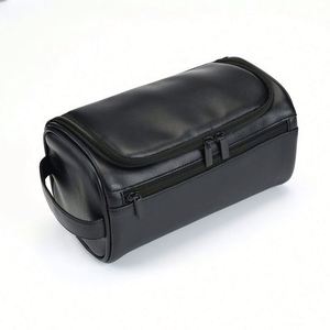 2023 Large Capacity PU Leather Makeup Bag Zipper Closure Multi-Functional Travel Cosmetic <b>Toiletry</b> <b>Storage</b> New Waterproof Letter - Product Image 3