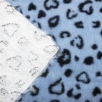 Hochwertiger Kaninchenfell-Plüschs toff Leopard Animal Printed Velboa-Stoff für Deckens pielzeug