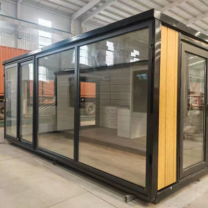 Casa Contenedor Expandible Plegable Prefabricada de Lujo de 20 Pies de Acero Plano, Panel Sándwich, Elementos de Madera, Diseño Moderno, Instalación Rápida, Abierta - Product Image 1
