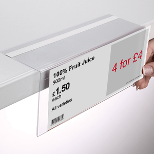 Porte-étiquettes en plastique à clipser pour étagères métalliques, étagères en bois et en verre, étiquettes de prix - Product Image 5