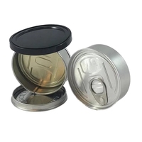 60ml para latas de 73mm*23mm Cali Pressitins Tuna Tin Candry HerbTin Tapa de fácil apertura Cubierta plateada A prueba de olores Grado alimenticio Personalizado
