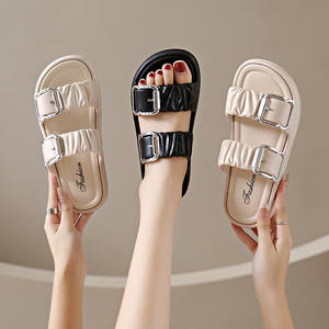 Sandalias Planas para Mujer, con Hebilla, Ligeras, Antideslizantes, para Playa, Verano, Moda, Materiales de PVC, Cómodas - Product Image 1