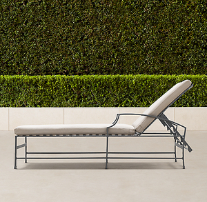 Chaise longue <span class=keywords><strong>de</strong></span> jardin, design <span class=keywords><strong>simple</strong></span>, cadre en aluminium forgé durable, mobilier <span class=keywords><strong>de</strong></span> salon - Product Image 6