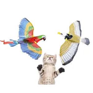 Multifunktion ale beliebte Katzen spielzeug Simulation Elektrischer Papagei Silent Hanging Line Flying Bird Toy