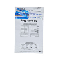 Sac de dépôt sécurisé anti-effraction en LDPE, conception personnalisée, avec numéro de série et code-barres, sac de transport sécurisé pour banque et argent