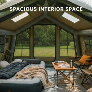 <span class=keywords><strong>Tente</strong></span> de camping <span class=keywords><strong>gonflable</strong></span> Aurora Green 600D, 8 personnes ㎡   <span class=keywords><strong>Tente</strong></span> de luxe pour l'extérieur pour 3 à 8 personnes - Product Image 6