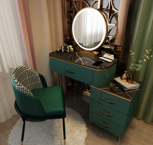 green emerald velvet dress Richmond Ridged Vanity Table, Matte Sage Green