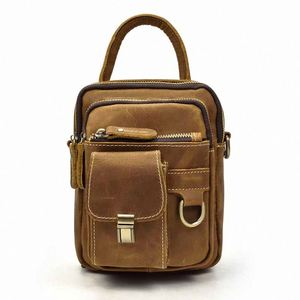 Sacs à bandoulière pour hommes tendance, sacs à bandoulière en cuir de petite taille, sacs de ceinture pour hommes - Product Image 2
