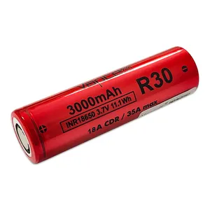 Vapcell R30 18650 3000mAh 18A 3.7V Rechargeable Battery For Flashlight Toys Beat Liitokala Lii-30A