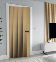 Portes en bois massif ignifuges avec design moderne à plat pour usage intérieur commercial, résistantes au feu